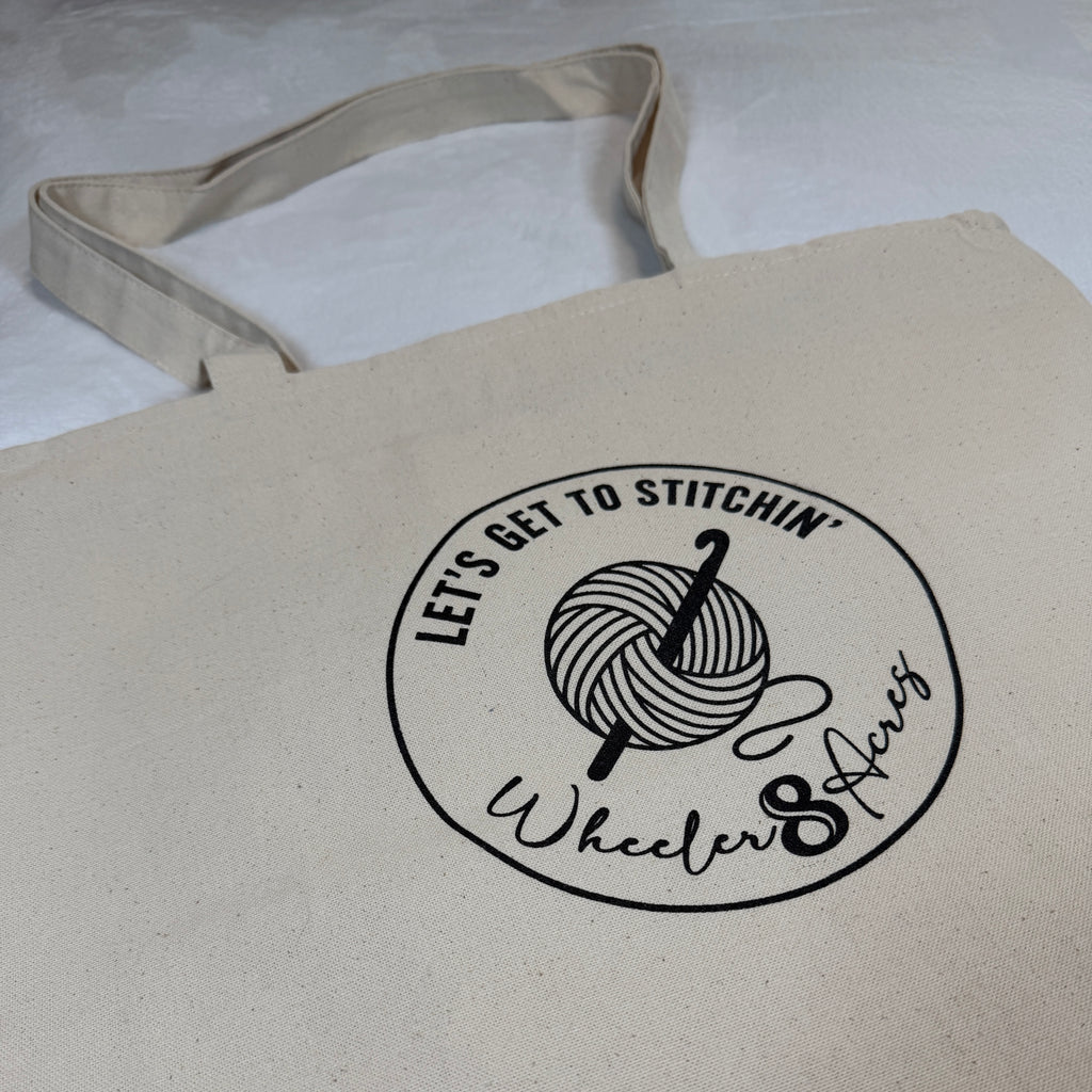 Let's Get to Stitchin' Tote Bag